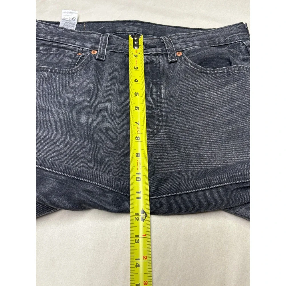 Levis 501 Original Fit Mens Faded Black Straight Leg Button‎ Fly Jeans W31 L32